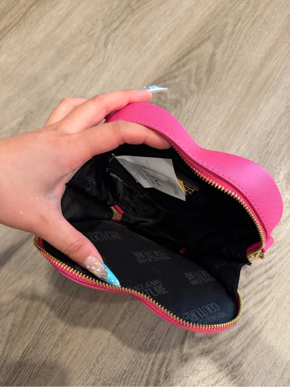 Versace Jeans Couture Pink Heart Shaped Bag Crossbody bag